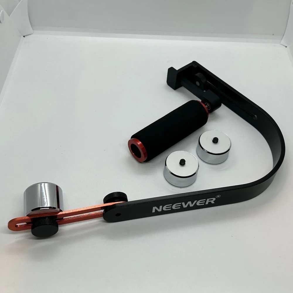 Neewer black & red Handheld Stabilizer+Tripod Mount Base Adapter